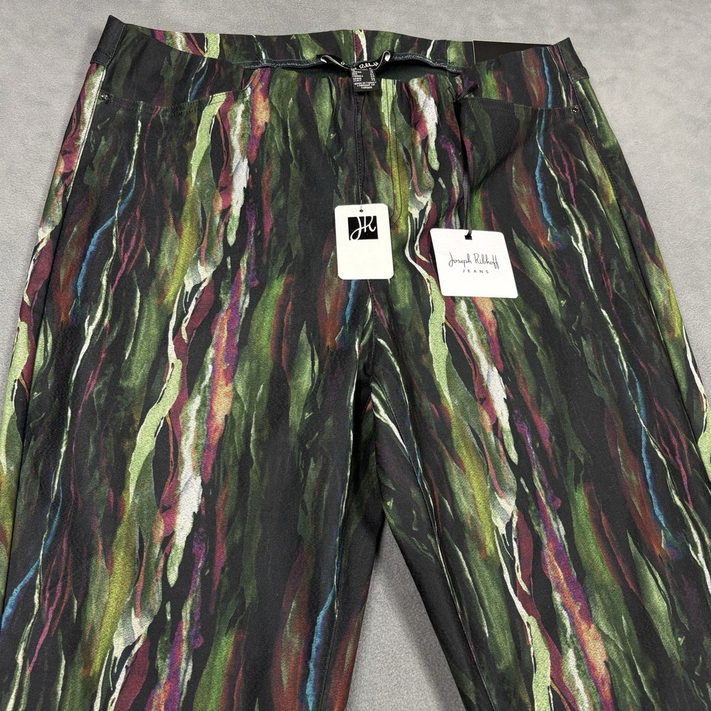 NEW Joseph Ribkoff Size 14 Abstract Print Classic Slim Pull-On Pants $205 - Picture 3 of 12